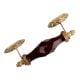 Dark Red Cut Glass Golden Small Door Handle