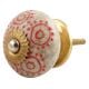 Red Round Crackle Ceramic Cabinet Knob