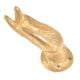 Brass  Buddhas Hand With Engraved Lotus Flower Door Pull