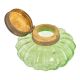 Vinatge Style Light Green Round Glass Ink Pot