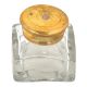 Vintage Clear Glass Rectangular Ink Pot