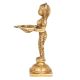 Standing Lady Deep Brass Statue