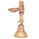 Brass Lady Holding Wick Lamp Deepak Arti Decor