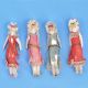 Vintage Handmade Porcelain DollsÂ In Set Of 4