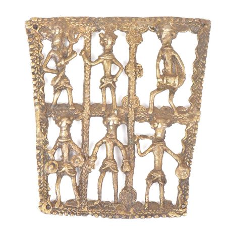 Several  Brass Human Structures Wall Hanging