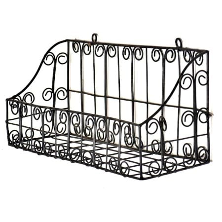 Metal Iron Single Shelf Decorative Wall Rack Basket