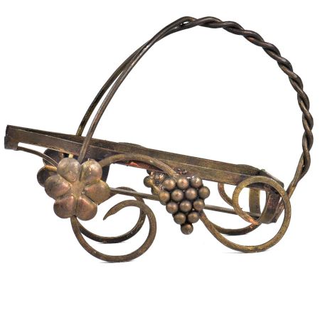 Vintage Brass Server Basket