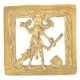 Brass Dhokra Wall Art Hanging Ganesha & Mushak