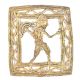 Brass Dhokra Wall Art Hanging Man Carrying An Axe