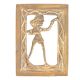 Brass Rustic Dhokra Wall Hanging Tribal Lady Dancing