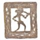 Brass Rustic Dhokra Wall Art Hanging Tribal Lady Playing Saxophone