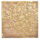 Floral Embossed Tile Wall Hanging Brass Panel