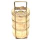 Brass 3 Tier Lunch Box Staight Tiffin Box