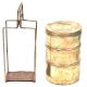 Brass 3 Tier Lunch Box Staight Tiffin Box
