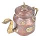 Brass Copper Teapot Embossed Design