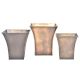 Bronze Color Metal Panter Pot In A Set Of 3
