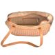 Eco Friendly  Bamboo  Handbag With Pocket And Faux Leather Handle