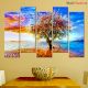 Abstract Color Tree Premium Quality Canvas Wall Hanging
