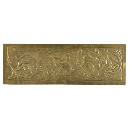 Floral Hand Carved Brass Panel