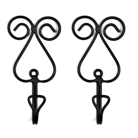 Designer Heart Wrought Iron Wall Hook(Set of 2 Pieces)