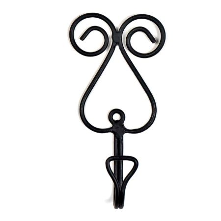 Designer Heart Wrought Iron Wall Hook(Set of 2 Pieces)