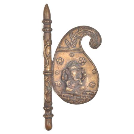 Lord Ganesha Pasley Brass Wall Hanging