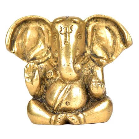 Brass Ganpati With Long Ears 1.7 inches