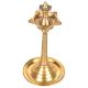 Five Wick Brass Oil Lamp with Stand