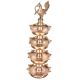 Artistic Peacock Brass Temple Oil Lamp Stand