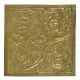 Vintage Floral Vines Engraved Wall Tile Plate