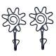 Floral Wrought Iron Wall Hook(Set of 2 Pieces)
