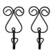 Designer Heart Wrought Iron Wall Hook(Set of 2 Pieces)