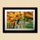 Abstract Way Side Trees Wall Painting