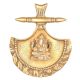 Brass Ganesh On Axe Wall Hanging