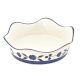 White Blue Floral Ceramic Designer Serving Bowl