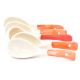 White And Orange Porcelain Soup Spoon Set Of 5