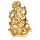 Brass Ganesha Sitting On A Chowki