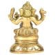 Brass Ganesha Sitting On A Raised Platform