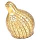 Brass Quail With Fine Engraving