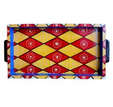 Multi-Color Geometric Design Handmade Painting Tray