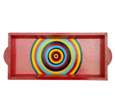 Pink Color Geometric Design Painting Tray