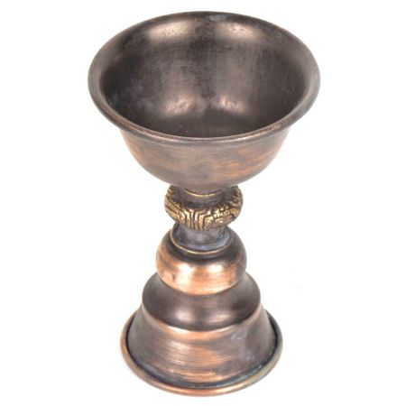 Vintage Embossed Cup Shaped Copper Incense Burner