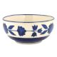 White Blue Floral Border Bowl Set of 2