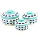 Ceramic Geometric 3 Storage Jar Set with Lids