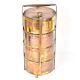 Brass Handcrafted 4 Tier Indian Lunch Box
