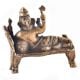Brass Idol Resting Ganpati Figurine