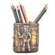 Tribal Brass Pen Pencil Holder
