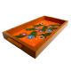 Floral Design Handmade Painting Wooden Tray
