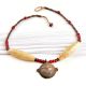 Tribal Single Man Face Mask Pendent Beaded Jewelery