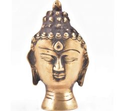 Lord Buddha Head Statue In Brass